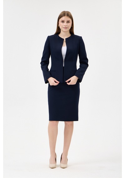 Velnara Moda Lacivert Klasik Kadın Takım Elbise-sıfır Yaka Ceket & Kısa Kalem Etek Lacivert - 927030108 Lacivert Velnara Moda Lacivert Klasik Kadın Takım Elbise-sıfır Yaka Ceket & Kısa Kalem Etek Lacivert - 927030108 Lacivert