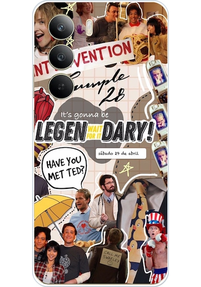 Realme C75 Uyumlu Retro Gazete How İ Met Your Mother Tasarımlı Baskılı Silikon Kılıf Renkli