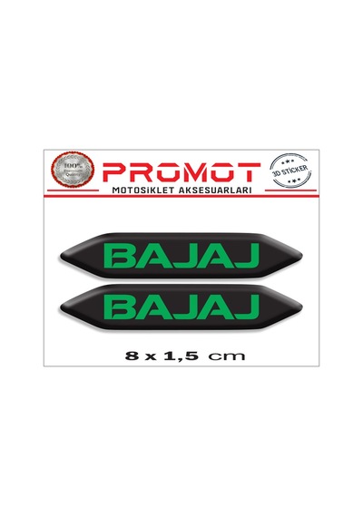 Bajaj 3d Kabartmalı 2'li Damla Sticker 004
