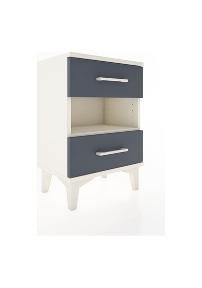 Arges Komodin Tek Raflı 2 Çekmeceli 44x30x64 Aytaşı-antrasit Aytası