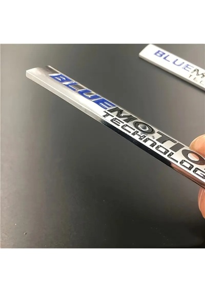 Bluemotion Metal Araba Amblemi - Yüksek Kaliteli Metal Plaka Çerçevesi Ve Bagaj Rozeti 2adet