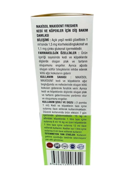 Nanbell Maxident Fresher Kedi ve Köpekler İçin Diş Bakım Spreyi 100 ML
