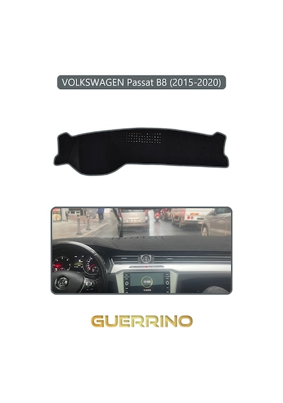 Volkswagen Passat B 8 2015-2020 Torpido Koruma Halısı Gri Kenar