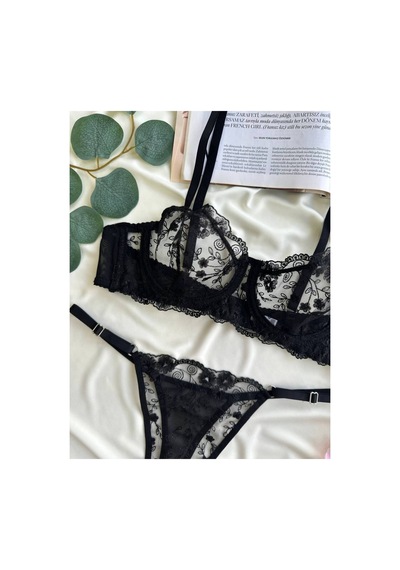 La Linaa Kadın Dantelli Bralet Sütyen Şık İç Çamaşır Takımı Transparan Seksi İç Giyim Siyah - 591611016 Siyah La Linaa Kadın Dantelli Bralet Sütyen Şık İç Çamaşır Takımı Transparan Seksi İç Giyim Siyah - 591611016 Siyah
