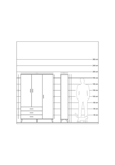 Arges Dolap 6 Raflı 3 Çekmeceli Tek Askılı 132x30x195 Aytaşı-antrasit/antrasit Antrasıt/antrasıt Arges Dolap 6 Raflı 3 Çekmeceli Tek Askılı 132x30x195 Aytaşı-antrasit/antrasit Antrasıt/antrasıt