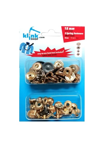 Çıtçıt 15 Mm Kendin Yap Kiti, Mont, Giyim, Çanta, Deri İçin Çekiçle Uygulama Aparatları Ve Gold Renk 15 Adet Al Diğer