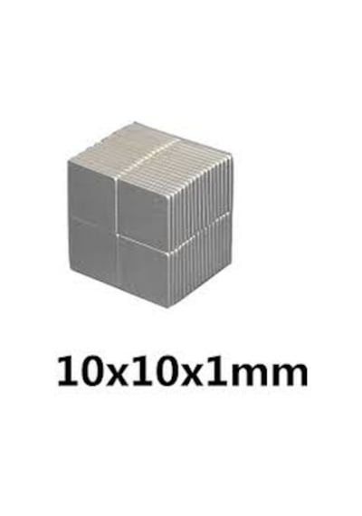 10 X 10 X 1 Mm Köşeli Neodyum Mıknatıs - 10 Adet