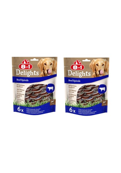 8in1 Delights Beef Spirals Biftekli Burgu Ödül 6 Lı X 2 Adet