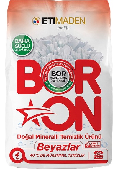 Boron Doğal Mineralli Beyazlar için Temizlik Ürünü  5 x 4 KG