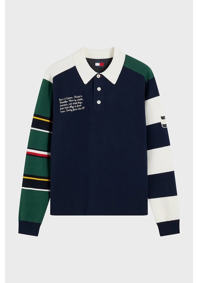 Tommy Jeans Logolu Regular Fit Düğmeli Polo Yaka Kazak Erkek Kazak Dm0dm23570 C1g Lacivert Tommy Jeans Logolu Regular Fit Düğmeli Polo Yaka Kazak Erkek Kazak Dm0dm23570 C1g Lacivert