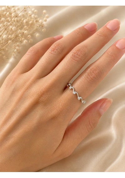 Taşlı Sargı Silver Yüzük Çok Renli