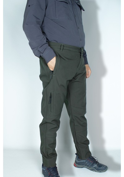 Nikbin Outdoor Pantolon Softshell Içi Polarlı Su Rüzgar Geçirmez Kışlık -hakiyeşil Hakiyeşil