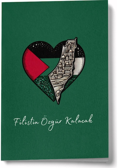 Filistin Özgür Kalacak Mini Defter Çok Renkli