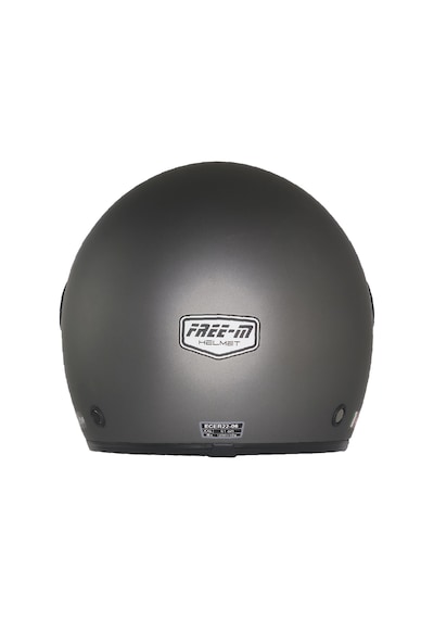 Fr-612 Mat Gri Yarım Kask Güneş Vizörlü
