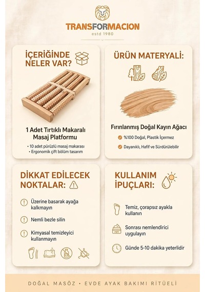 Ahşap Ayak Masaj Aleti Tırtıklı Silindir Makaralı Reflexology Masaj Masası 723780