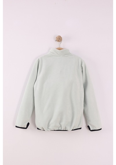 Monox Çocuk Unisex Parmak Geçmeli Polar Ceket Yeşil