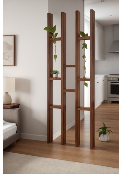 Ahşap Trend Seperatör Paravan Raflı 55x200 Cm