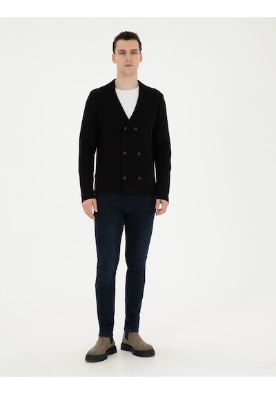 Pierre Cardin Erkek Siyah Hırka Triko 50278079-vr046 Siyah