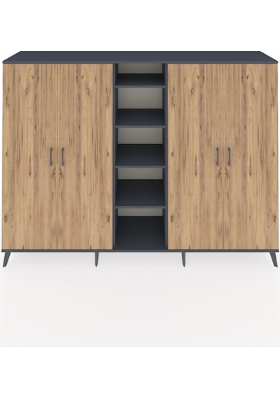 Hyperion Dolap 12 Raflı 4 Kapaklı 220x44x163 Antrasit-çam/antrasi Antrasit-çam/antrasit Hyperion Dolap 12 Raflı 4 Kapaklı 220x44x163 Antrasit-çam/antrasi Antrasit-çam/antrasit