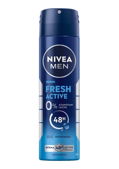 5 Adet Nivea Men Erkek Spray Deodorant Fresh Active 150 Ml
