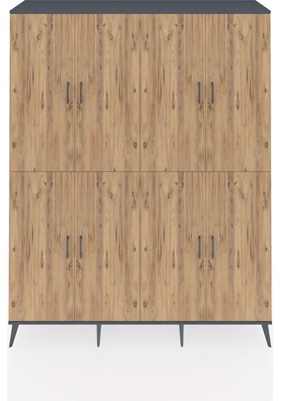 Hyperion Gardrop 8 Raflı 8 Kapaklı 176x44x221 Antrasit-çam/aytaşı Beyaz Hyperion Gardrop 8 Raflı 8 Kapaklı 176x44x221 Antrasit-çam/aytaşı Beyaz