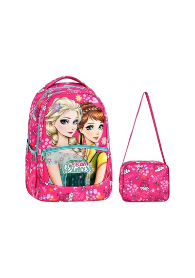 Little Princess Pembe İlkokul Sırt Çantası + Beslenme Çantası 2311 Çok Renkli