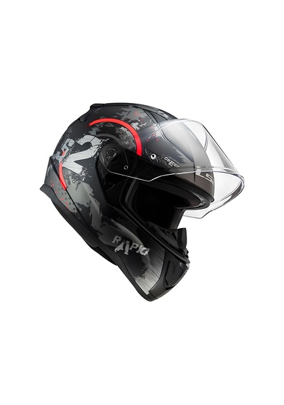 Ls2 Rapıd 2 Cırcle Mat Siyah-kırmızı Kask