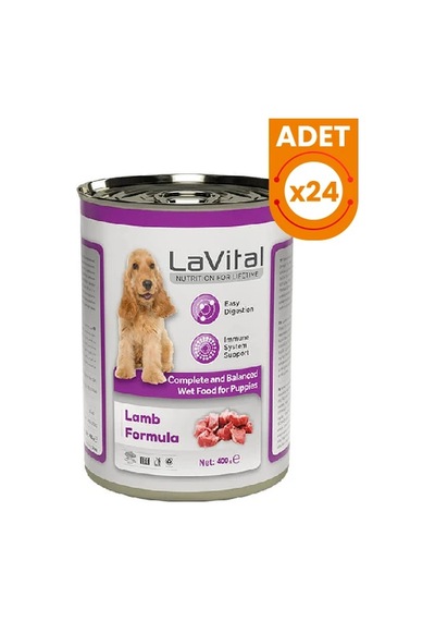 Lavital Puppy Kuzulu Yavru Köpek Konservesi 24 Adet 400 Gr