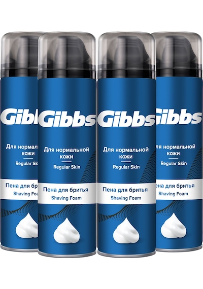 Gibbs Regular Tıraş Köpüğü 4 x 200 ML