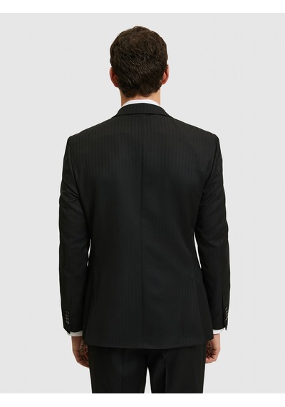 Cacharel Siyah Slim Fit Yün Karışımlı Çizgili Takım Elbise Cacharel Siyah Slim Fit Yün Karışımlı Çizgili Takım Elbise