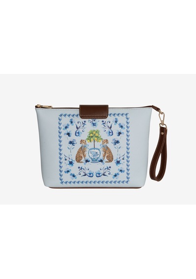 Açık Mavi Suni Deri Clutch&portföy Çanta 30x21 Cm