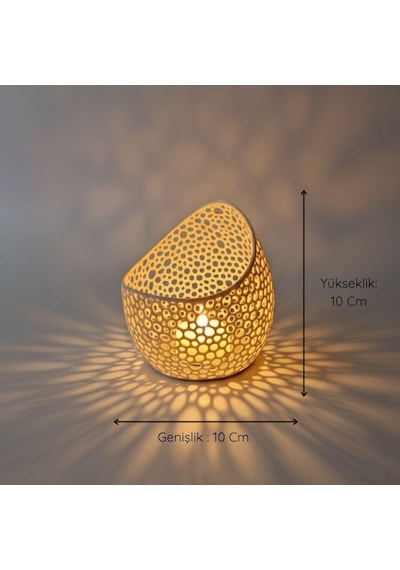 Night Serisi Mumluk - Dekoratif Aydınlatma - Ev Dekorasyon - Dekoratif Mumluk - Tealight Mumluk Standart