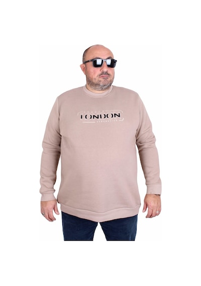 Moc Grande Mocgrande Erkek Büyük Beden Sıfır Yaka 3ip Sweat London 24208 Camel