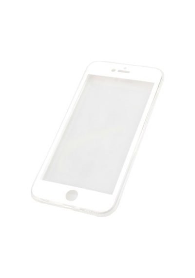 Apple Uyumlu iPhone 7 Plus İle Kılıf 360 Full Kaplama Silikon Beyaz