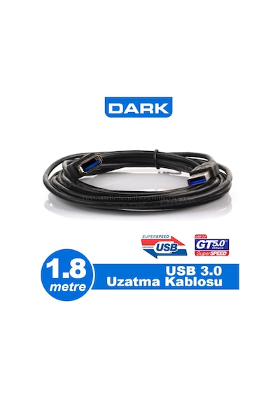 Dark 1.8 Metre Usb 3.0 Uzatma Kablosu Dk-Cb-Usb3Extl180
