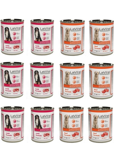 La Vital 2 Çeşit Karma Yetişkin Köpek Konservesi 12 x 400 G