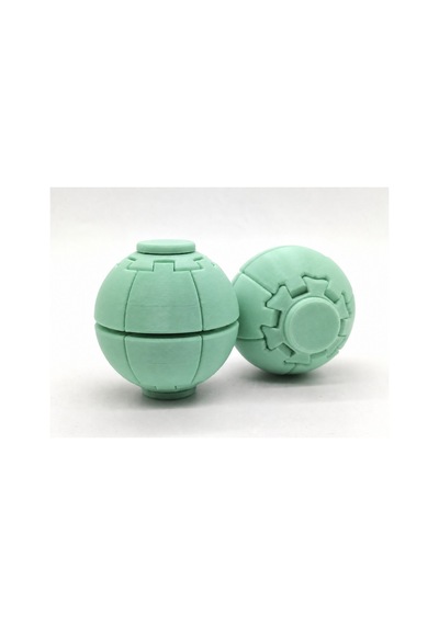 Alvera Press Küresi 3d Baskı Dönüşen Mekanik Fidget Stres Oyuncağı-mint-mint