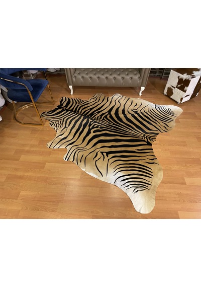 Hakiki Deri Dana Postu Kahve Zebra Baskılı 200 X 215 Cm - 2261101000011