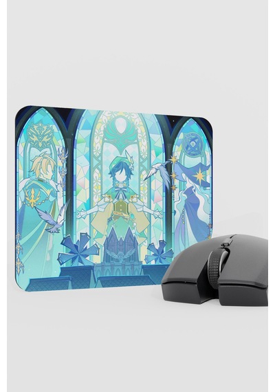 Venti Genshin Impact Anime Gacha V3 - 22x18 Gaming Mouse Pad Fare Altlığı
