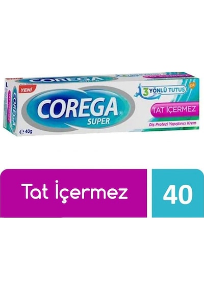 Süper Diş Protezi Yapıştırıcı Tat İçermez Krem 40 Gr - Eski Ambalaj