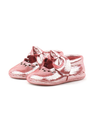 Hapshoe Kids Hakiki Deri Kırmızı Lastikli Kız Bebek Patik Kırmızı