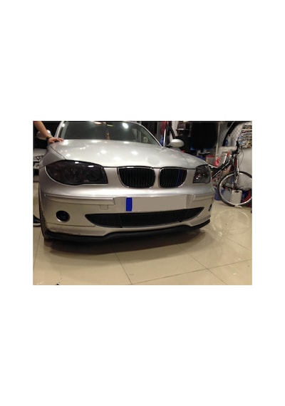 Bmw E87 1 Serisi Uyumlu Ön Lip Tampon Eki Body Kit Yumuşak Mat Siyah Kırılmaz