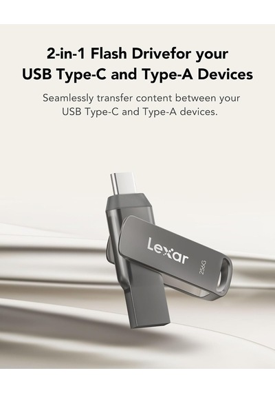 Lexar 256gb Jumpdrive Dual Drive D400 Usb 3.1 Type-c Flash Sürücü