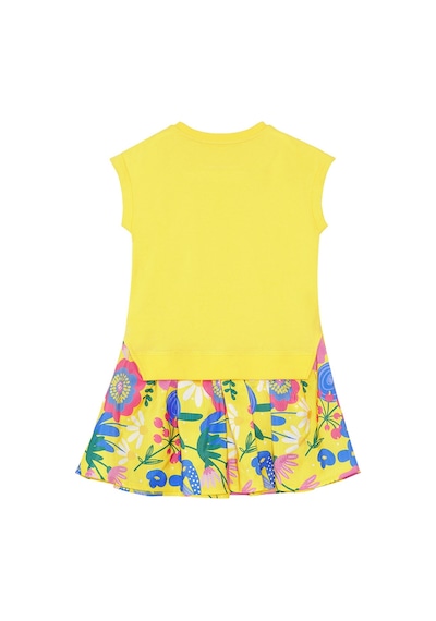 Denokids Mshb&g Sarı Çiçekli Kız Çocuk Elbise Sarı
