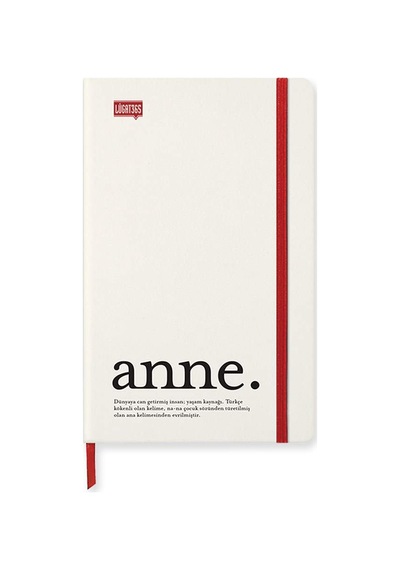 Lûgat365 13x21 Çizgili Defter - Anne Açık Gri