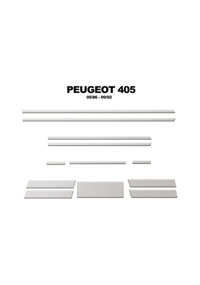 Peugeot 405 Torpido Kaplama 1986-1992 12 Parça Alüminyum
