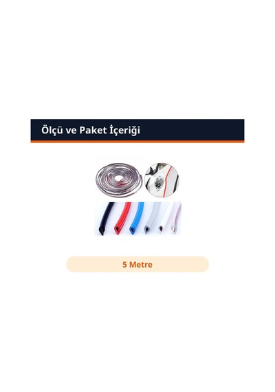 Trobus U Tipi Geçmeli Oto Kapı Koruma Contası 5 Metre Şeffaf Şerit