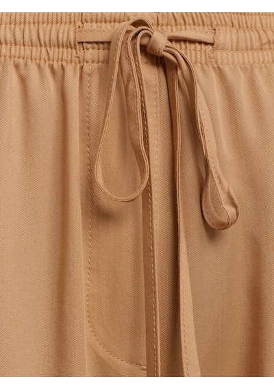 Dilvin Belden Bağlamalı Dökümlü Pantolon 101a71536 Açık Camel