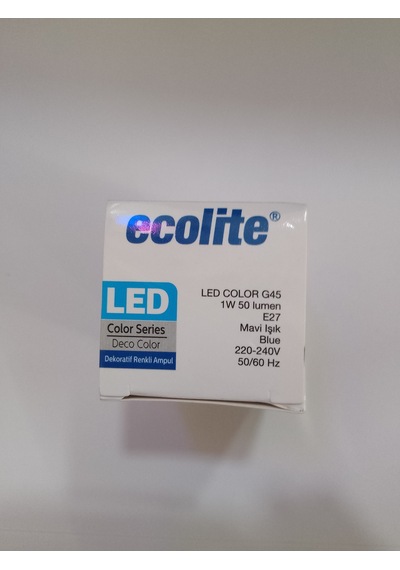Ecolite Led Color G45 Mavi 1w E27 Gece Lambası 3'lü Paket