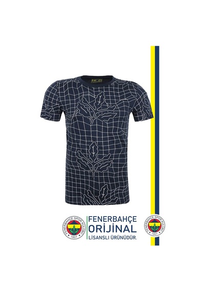 Fenerium Fenerbahçe Lisanslı Palamut Logotribün T-shirt Kişiye Özel Ahşap Kutulu Lacivert